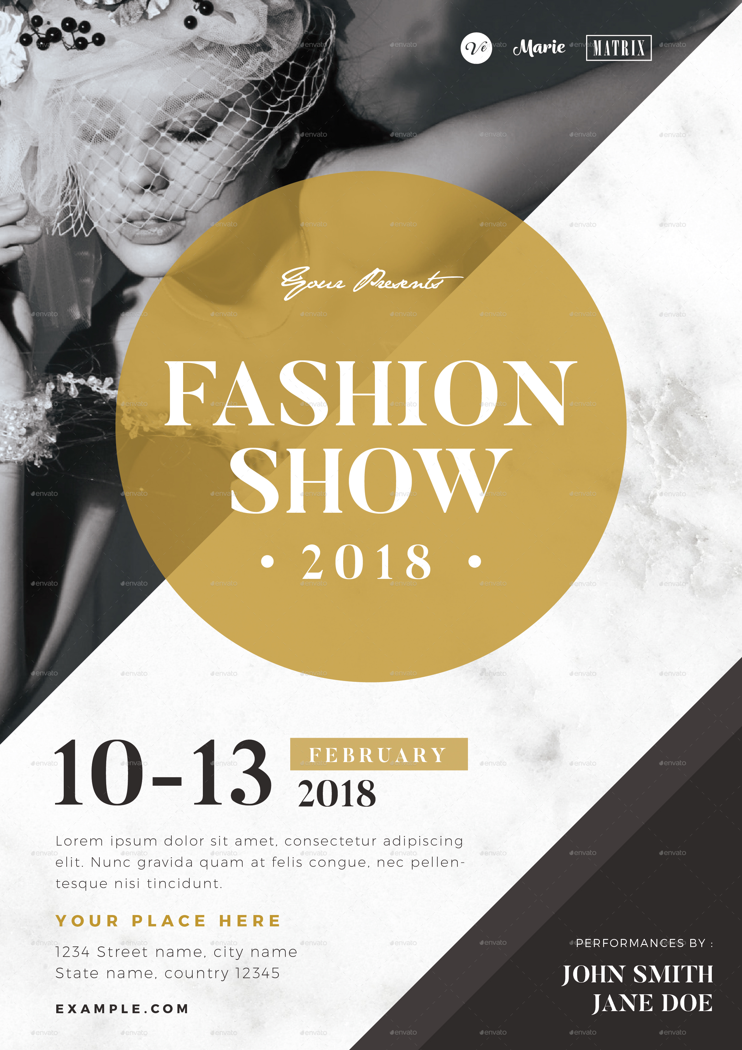 Fashion Show Flyer 02 by Vector_Vactory GraphicRiver